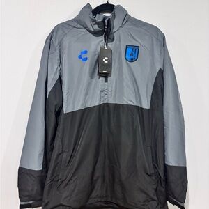 Cruz Azul Gray and Black Windbreaker Jacket